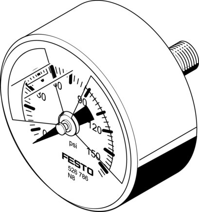 Exemplary representation: MA-40-145-R1/8-PSI-E-RG (526786)   &   MA-50-145-R1/4-PSI-E-RG (526789)