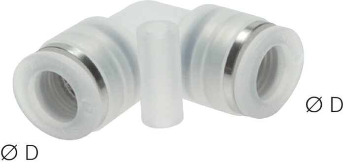 Exemplary representation: Angle connector, polypropylene