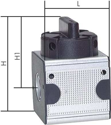 Exemplary representation: Ball valve with venting - Multifix, standard