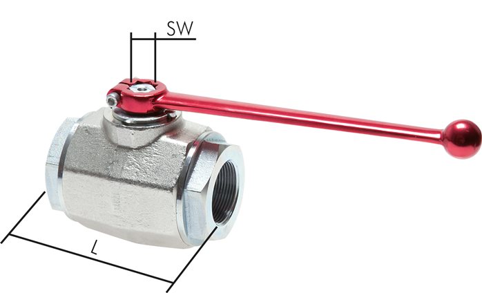 Exemplarische Darstellung: Hochdruck-Kugelhahn, G 1-1/2" - G 2"