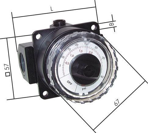 Exemplary representation: Pressure gauge regulator - standard