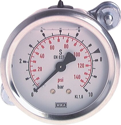 Exemplary representation: Glycerine built-in pressure gauge, triangular front ring