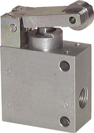 Exemplary representation: 3/2-way roller lever valve