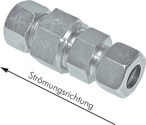 Exemplarische Darstellung: Rückschlagventil (Stahl verzinkt)